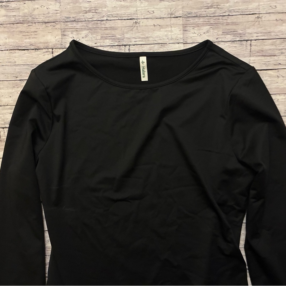 HALARA Elegant Black Long Sleeve Bodysuit - Picture 3 of 6